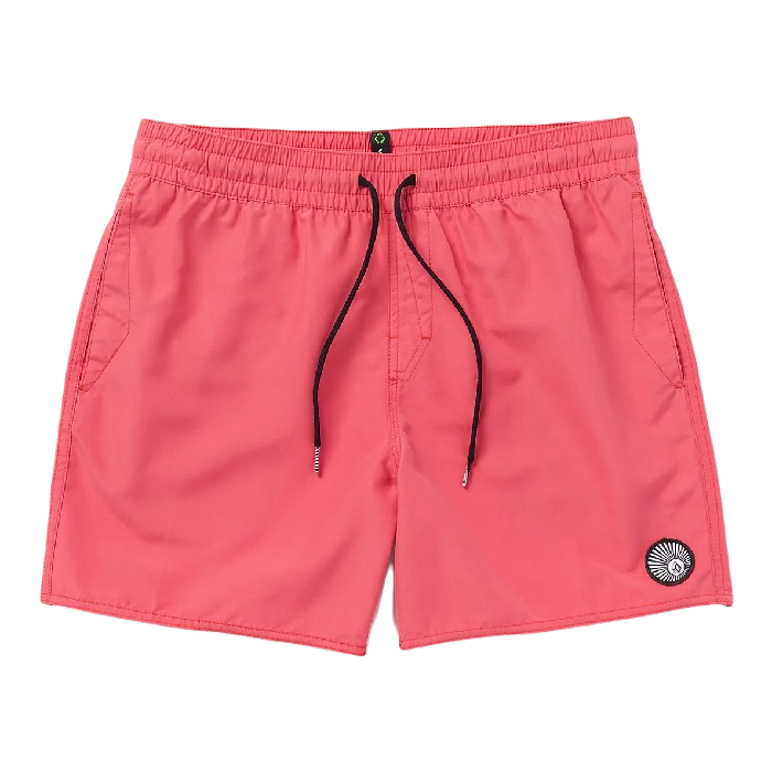 VOLCOM LIDO SOLID 16" BOARDSHORT - WASHED RUBY