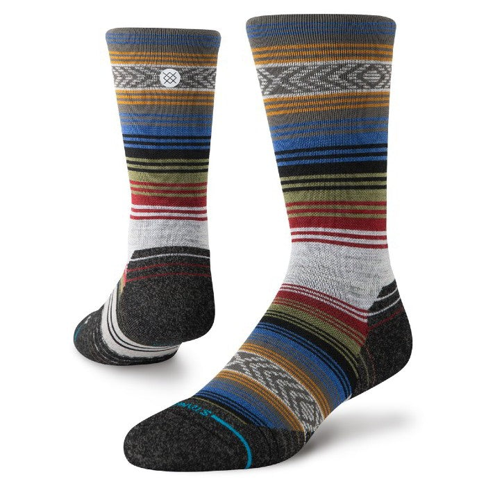 STANCE LIGHT WOOL CREW SOKKEN - BLACK/RED