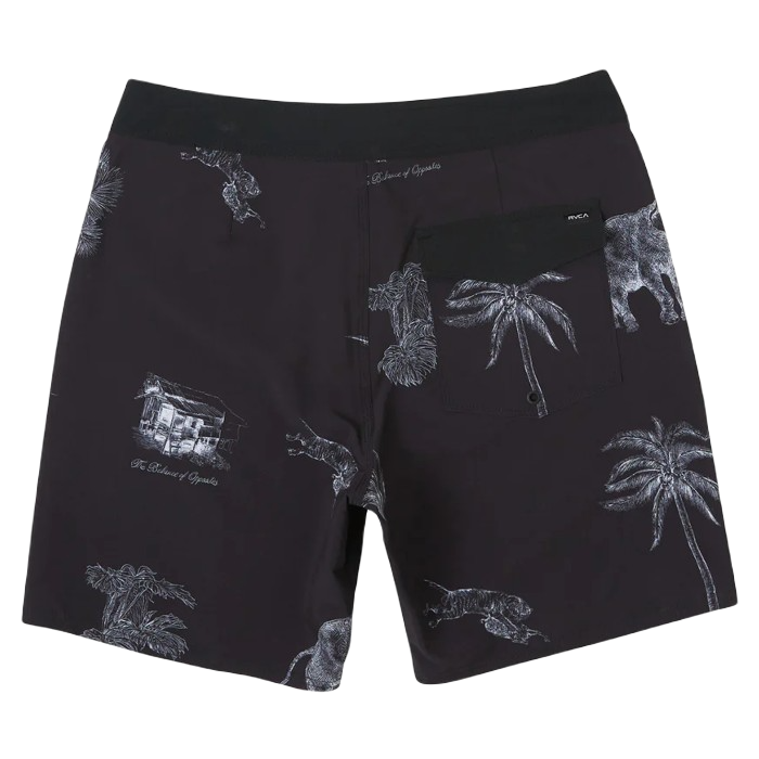 RVCA VA PIGMENT TRUNK BOARDSHORT - BLACK WHITE