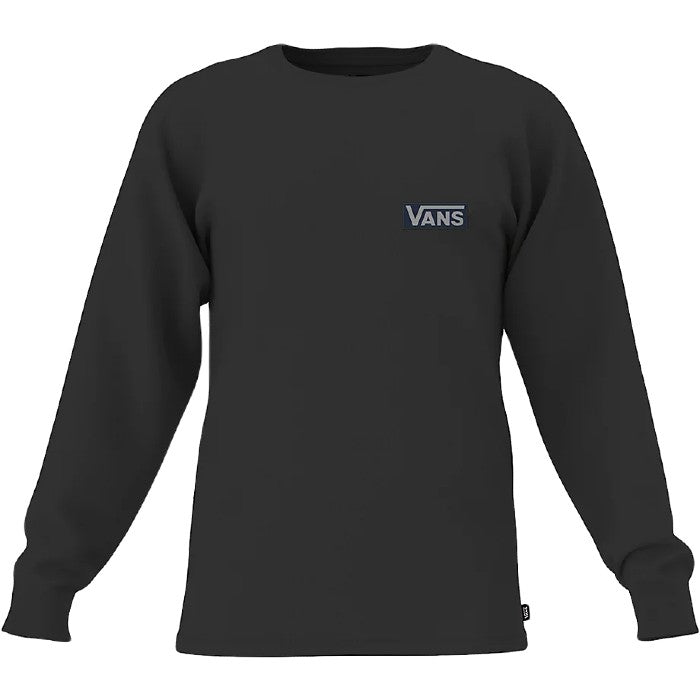 VANS OFF THE WALL II LOGO LONG SLEEVE T-SHIRT - BLACK