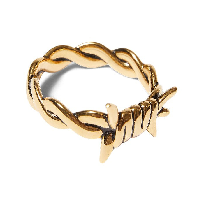 HUF BARBED WIRE RING - GOLD