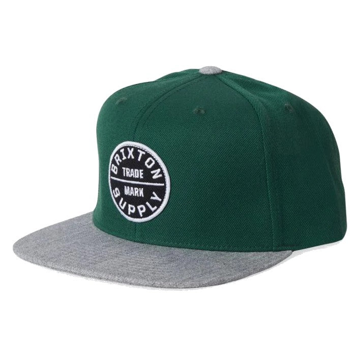 BRIXTON OATH III SNAPBACK PET - PINE NEEDLE/DARK HEATHER GREY The Old Man Boardsports Brixton