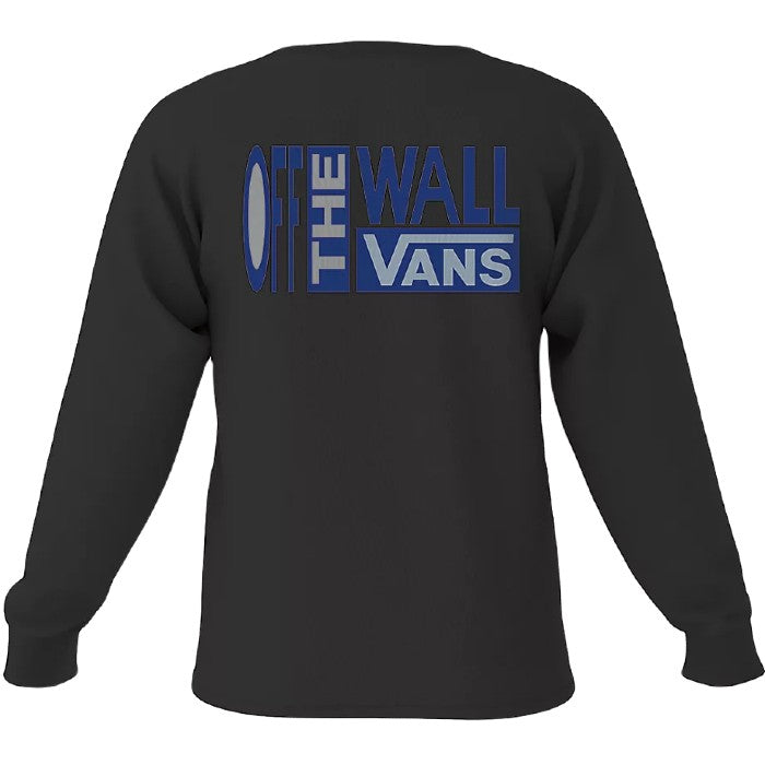 VANS OFF THE WALL II LOGO LONG SLEEVE T-SHIRT - BLACK