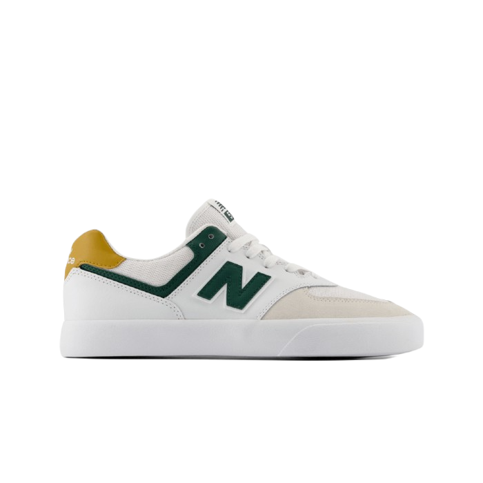 NEW BALANCE NUMERIC 574 VULC SCHOENEN - WHITE/NIGHTWATCH GREEN