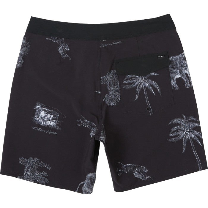 RVCA VA PIGMENT TRUNK BOARDSHORT - BLACK WHITE