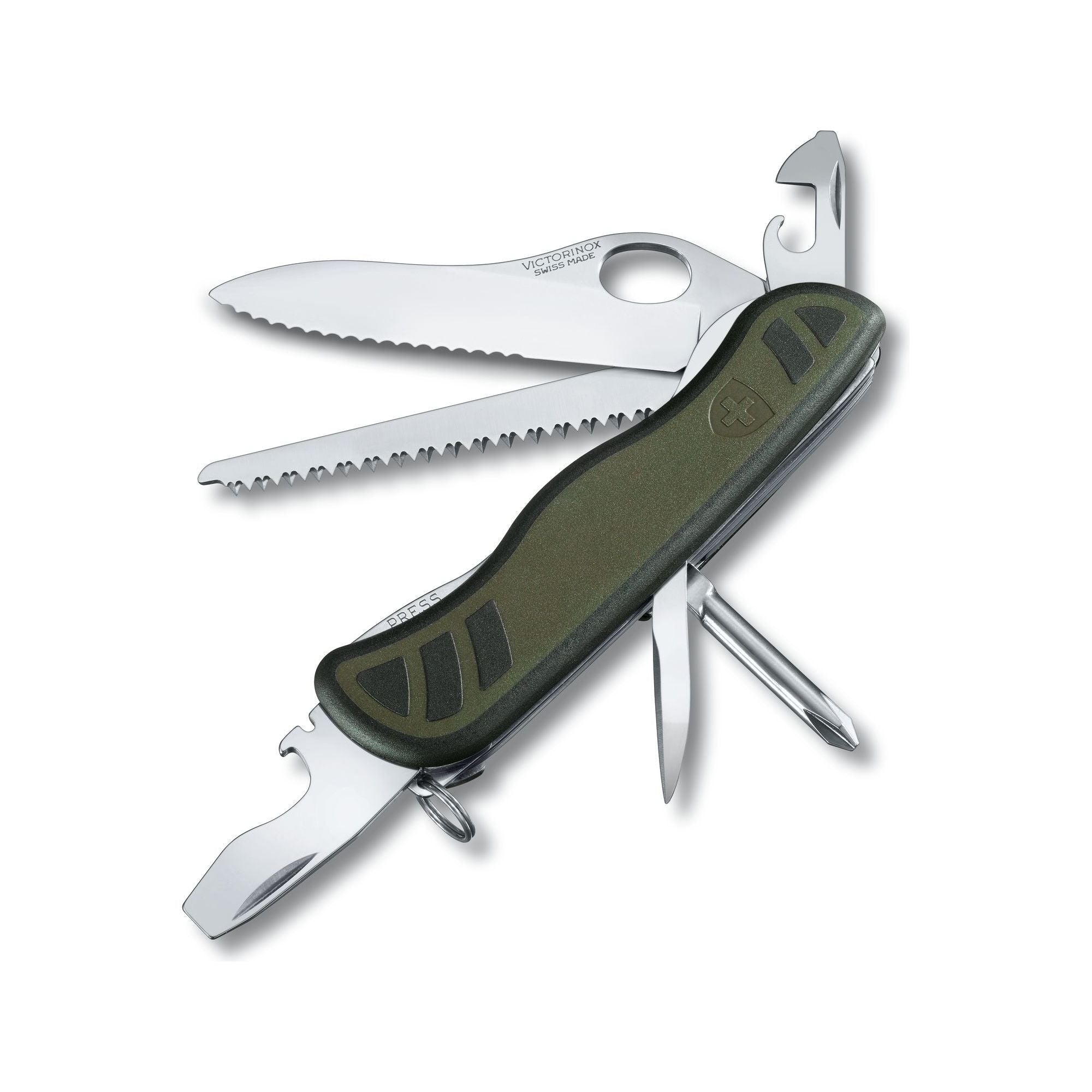 VICTORINOX SOLDIER 1HO MULTITOOL FOLDING POCKET KNIFE - OD BLACK