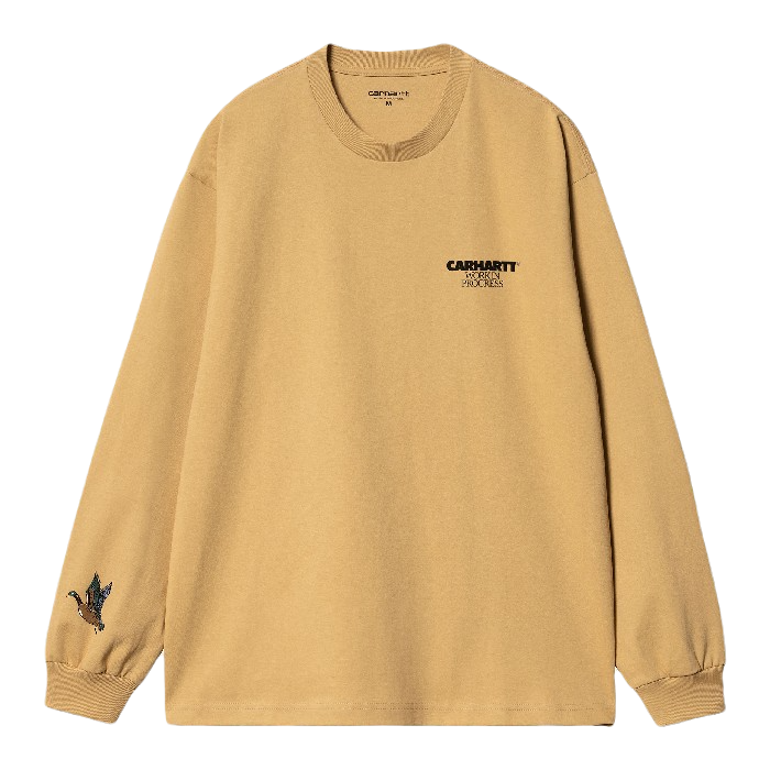 CARHARTT WIP DUCKS LONG SLEEVE T-SHIRT - BOURBON