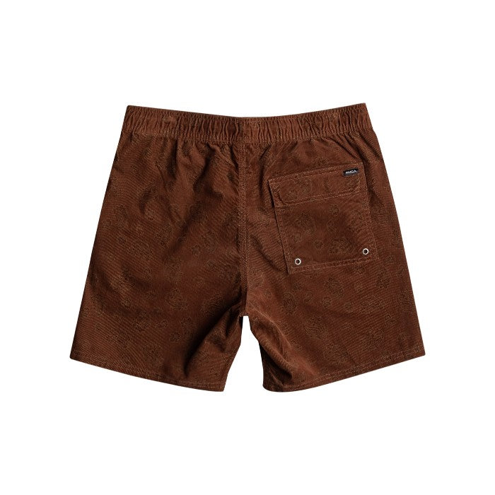 RVCA ESCAPE ELASTIC CORDUROY SHORTS - BOMBAY BROWN