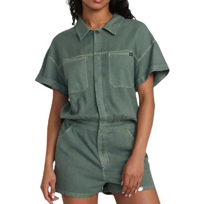 RVCA CADET PLAYSUIT - JADE