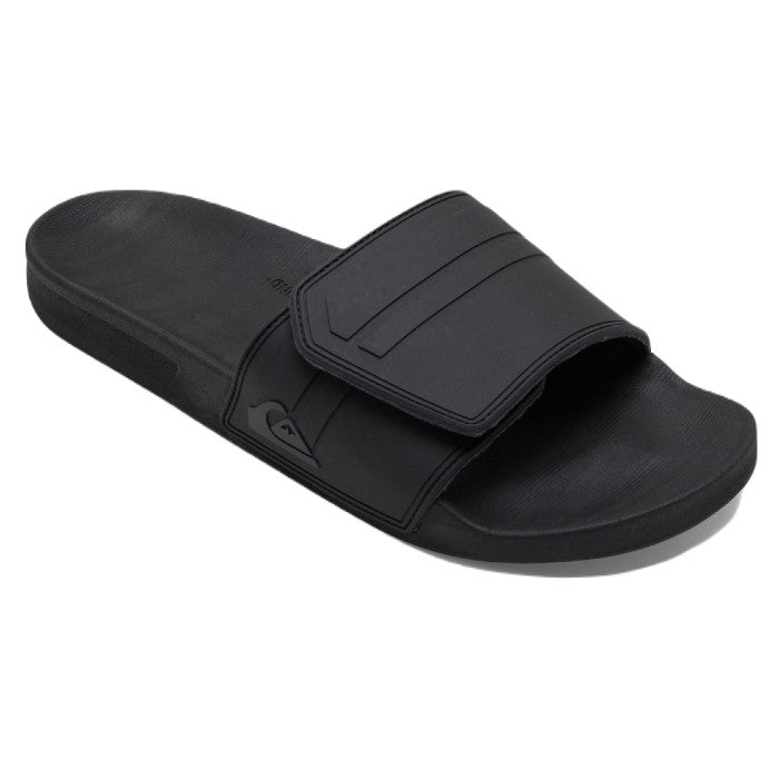 QUIKSILVER RIVI SLIDE ADJUST SLIPPERS - BLACK/GREY/BLACK