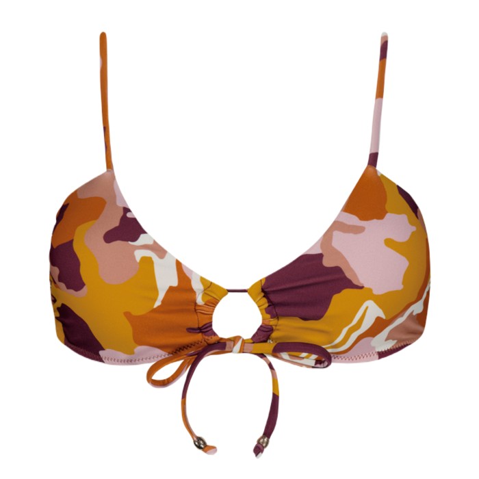 BARTS LUNAN BOW TIE BIKINI TOP - OCHRE