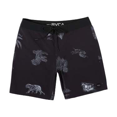 RVCA VA PIGMENT TRUNK BOARDSHORT - BLACK WHITE