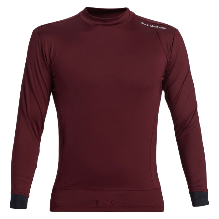 QUIKSILVER HIGHLINE UPF 50 SURF T-SHIRT - WINE