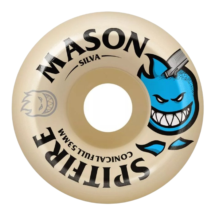 SPITFIRE FORMULA FOUR MASON SILVA BURN SQUAD CONICAL FULL 99D SKATEBOARD WHEELS 53 MM