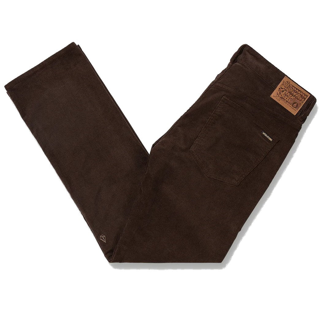 VOLCOM SOLVER 5 POCKET CORDUROY BROEK - DARK BROWN