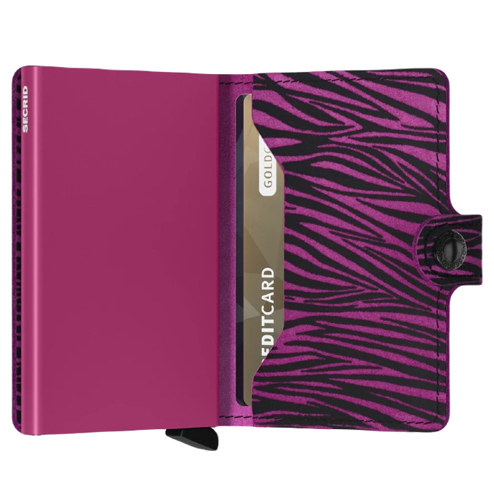 SECRID MINIWALLET PORTEMONNEE - ZEBRA FUCHSIA