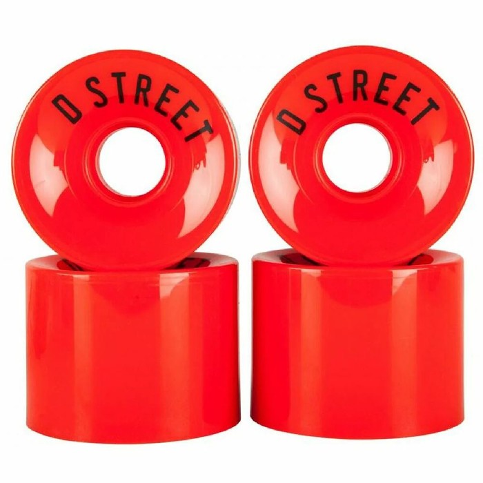 D STREET WHEELS 59 CENT 78A SKATEBOARD WIELEN (4-PACK) 59 MM - RED