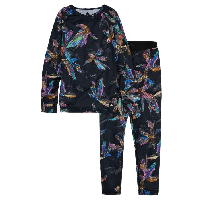 BURTON KIDS LIGHTWEIGHT BASE LAYER THERMOSET - TRUE BLACK CRYSTALS