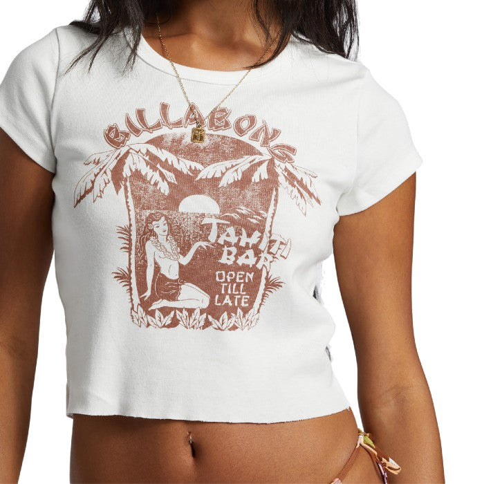 BILLABONG TAHITI BAR CROPPED T-SHIRT - SALT CRYSTAL