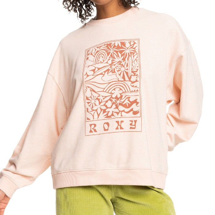 ROXY TAKE YOUR PLACE C SWEATER - PALE DOGWOOD