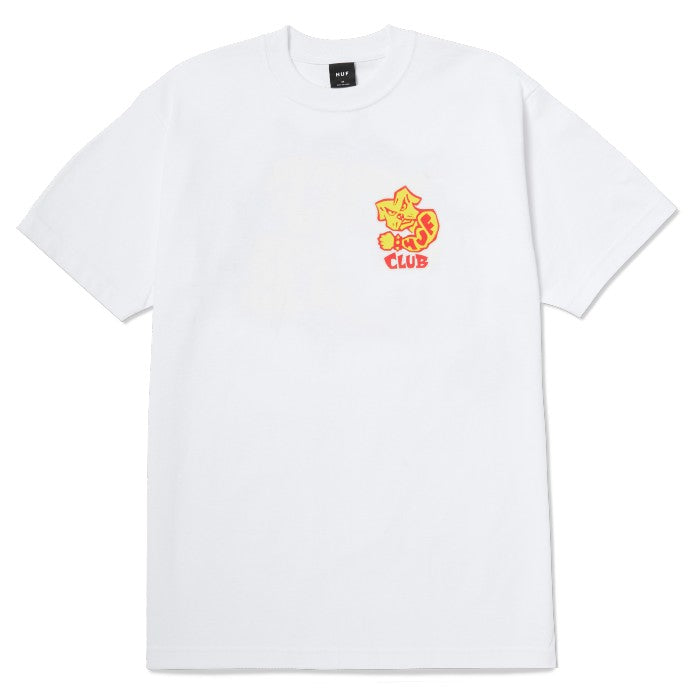 HUF CLUB SHORT SLEEVE T-SHIRT - WHITE