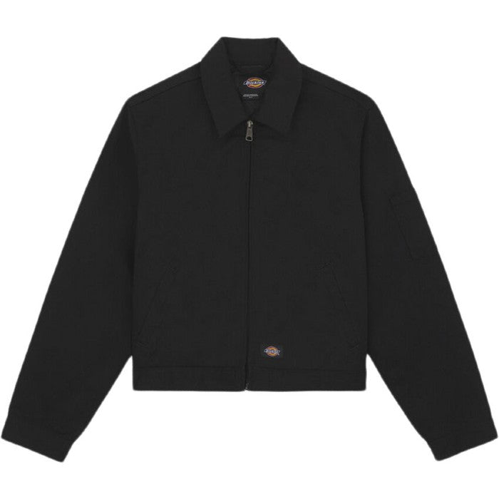 DICKIES LINED EISENHOWER CROPPED RECYCLED JACKET - BLACK