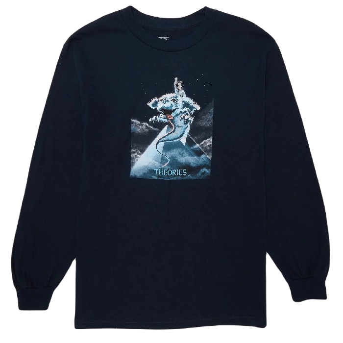 THEORIES LUCKDRAGON LONG SLEEVE T-SHIRT - SLATE BLUE