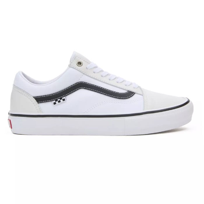 VANS SKATE OLD SKOOL LEATHER SCHOENEN - WHITE/WHITE