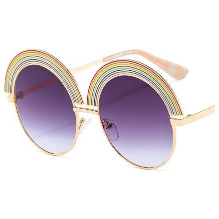 ROUND RAINBOW SUNGLASSES PURPLE