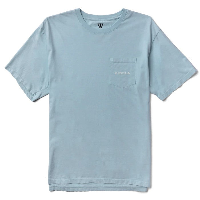 VISSLA OUT THE WINDOW PREMIUM PKT T-SHIRT - CHAMBRAY