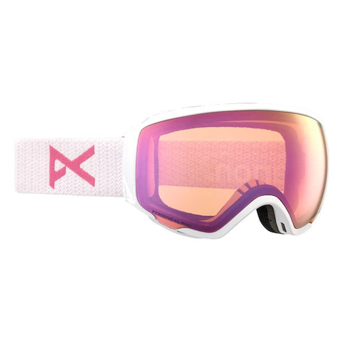 ANON WM1 WINTERSPORTBRILLE + BONUS-LINSE + MFI®-GESICHTSMASKE – WEISS/PERCEIVE CLOUDY PINK/PERCEIVE VARIABLE BLUE