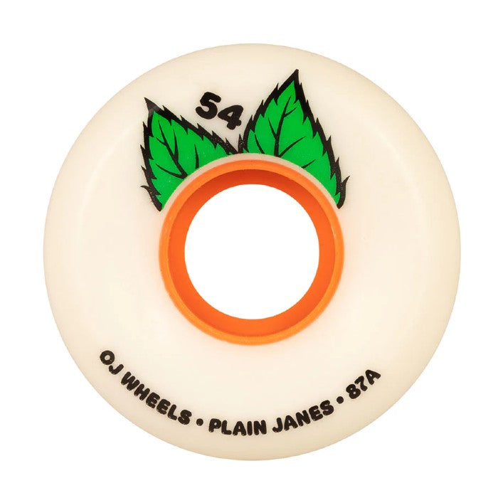 OJ WHEELS PLAIN JANE KEYFRAME 87A 54MM SKATEBOARDRÄDER - WEISS