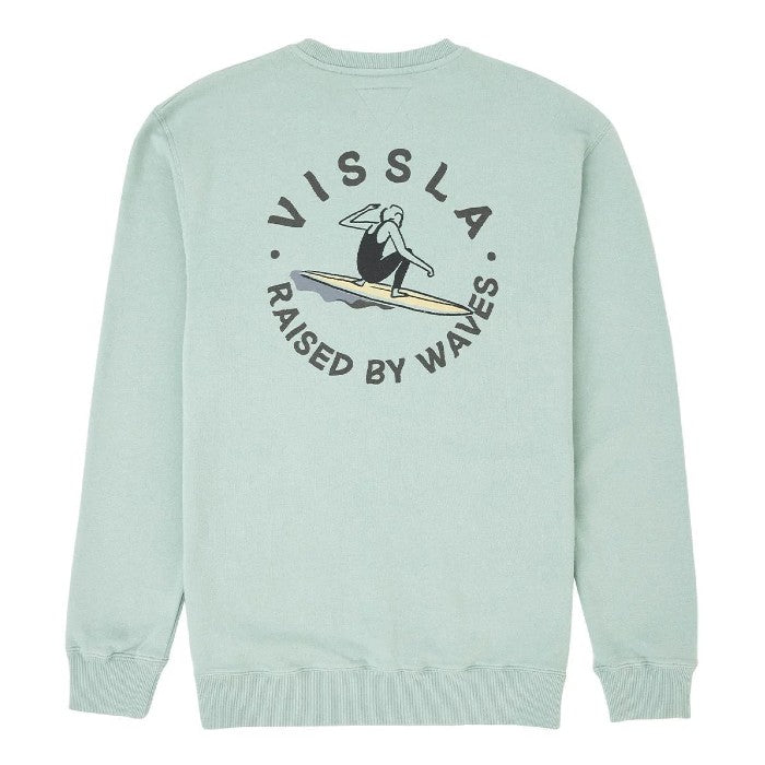 VISSLA SURF & CHILL CREW FLEECE SWEATER - SEA GREEN