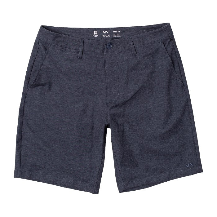 RVCA ZURÜCK IN HYBRID 19" SHORTS – DENIM HEATHER