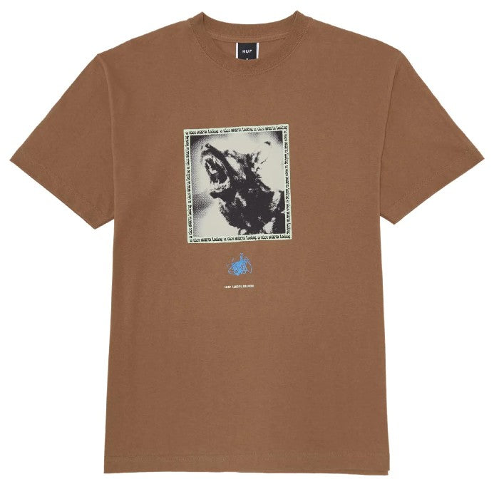 HUF BEWARE SHORT SLEEVE T-SHIRT - CAMEL