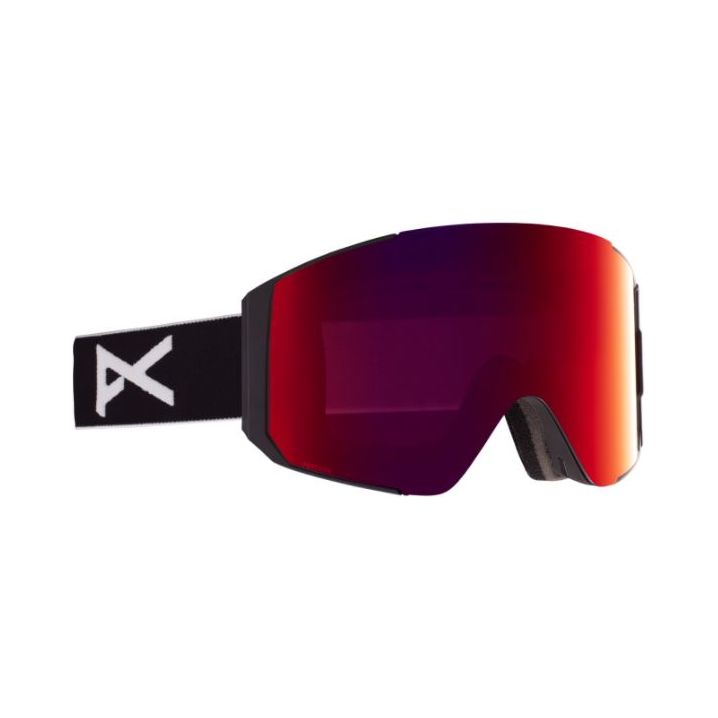 ANON SYNC WINTERSPORT GOGGLES + BONUS LENS - PERCEIVE SUNNY RED, LENS/ BLACK BAND