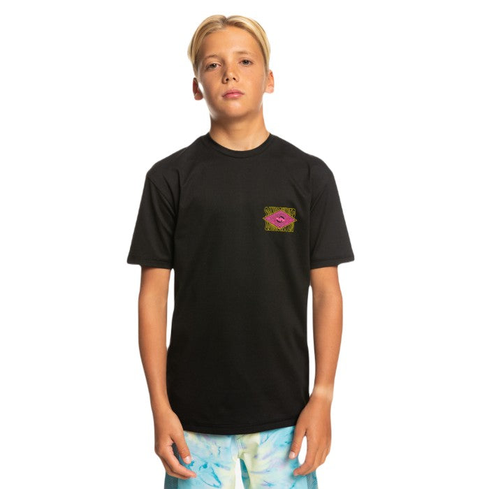 QUIKSILVER RADIC SURF UPF 50 SURF T-SHIRT BOYS - BLACK