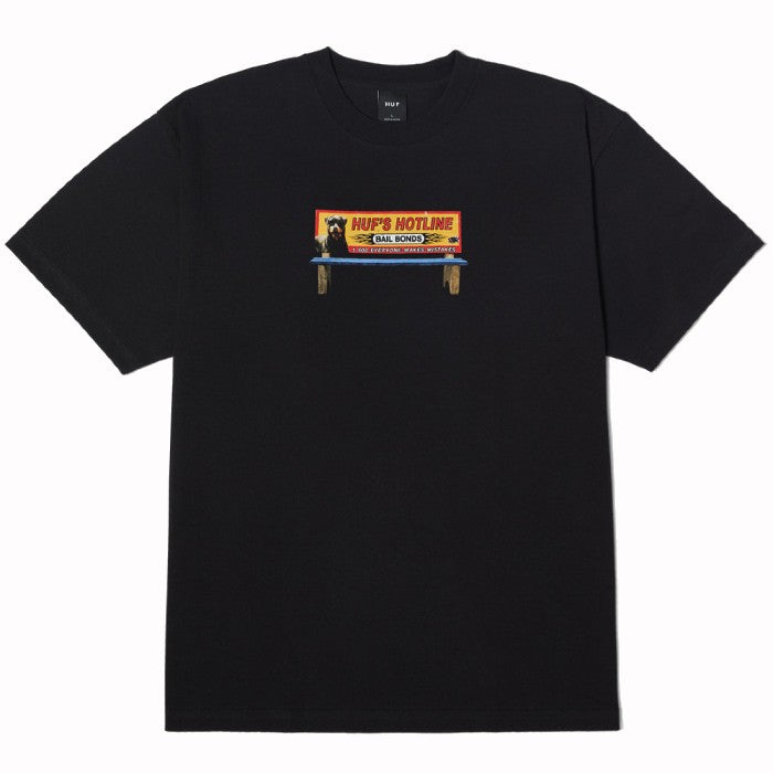 HUF BAIL BONDS SHORT SLEEVE T-SHIRT - BLACK