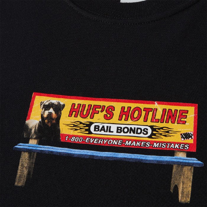 HUF BAIL BONDS SHORT SLEEVE T-SHIRT - BLACK