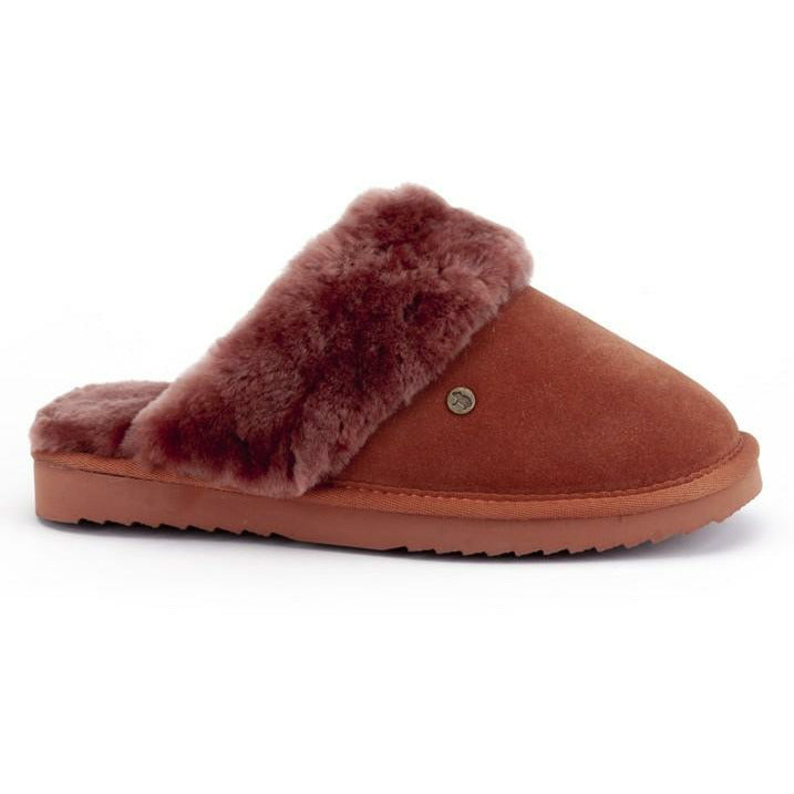 WARMBAT FLURRY WOMEN SUEDE PANTOFFEL - ROOIBOS