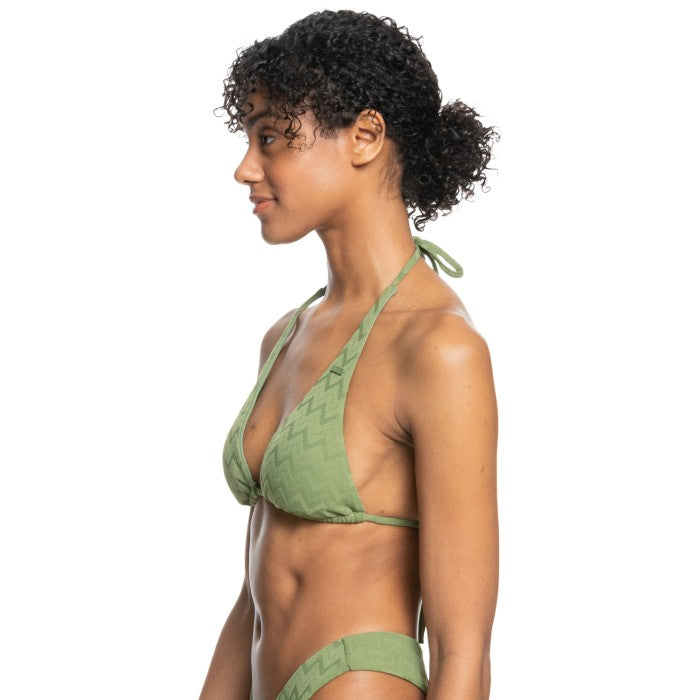 ROXY CURRENT COOLNESS LANGERE TRIANGEL BIKINI TOP - LODEN GREEN