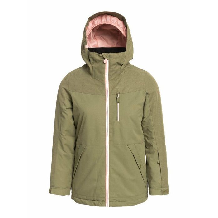 ROXY PRESENCE ISOLIERTE PARKA-SKI-/SNOWBOARDJACKE (MÄDCHEN 8–16) – DEEP LICHEN GREEN