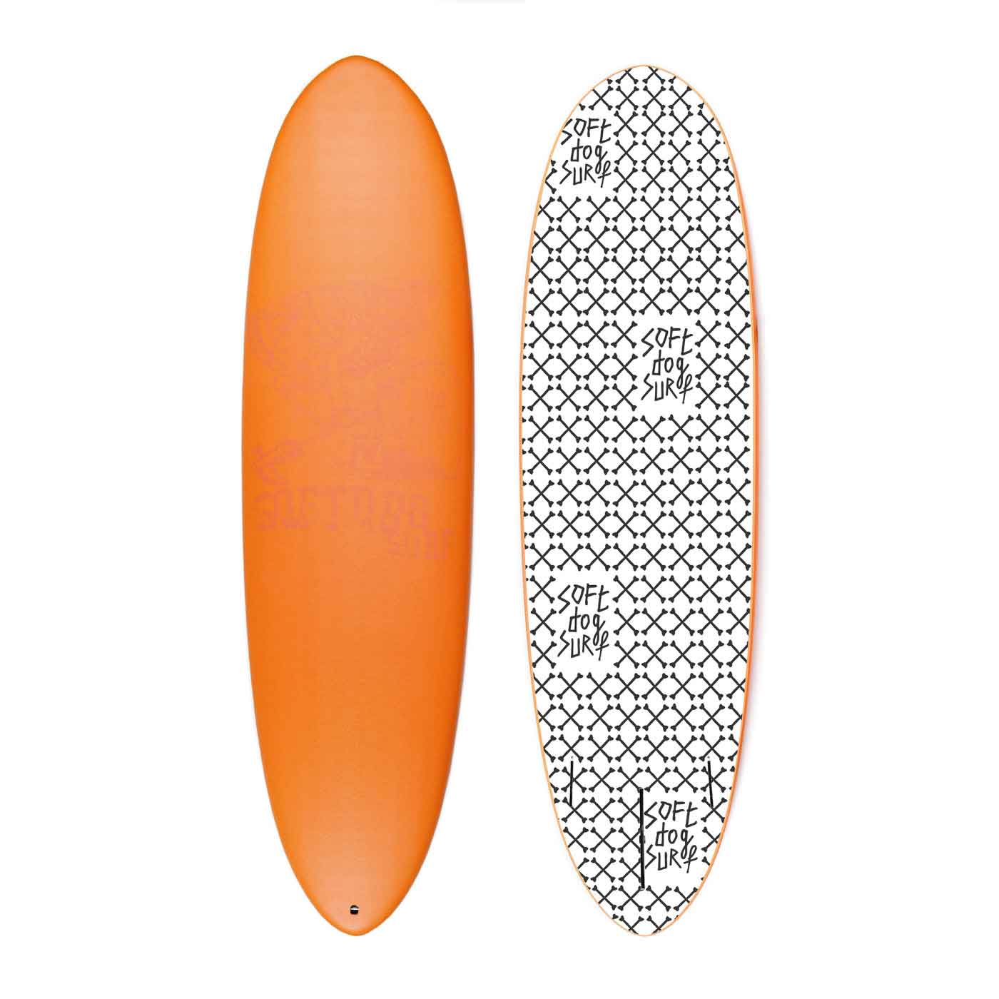 SOFT DOG RETRIEVER 7`0" SOFTTOP SURFBOARD - ORANGE