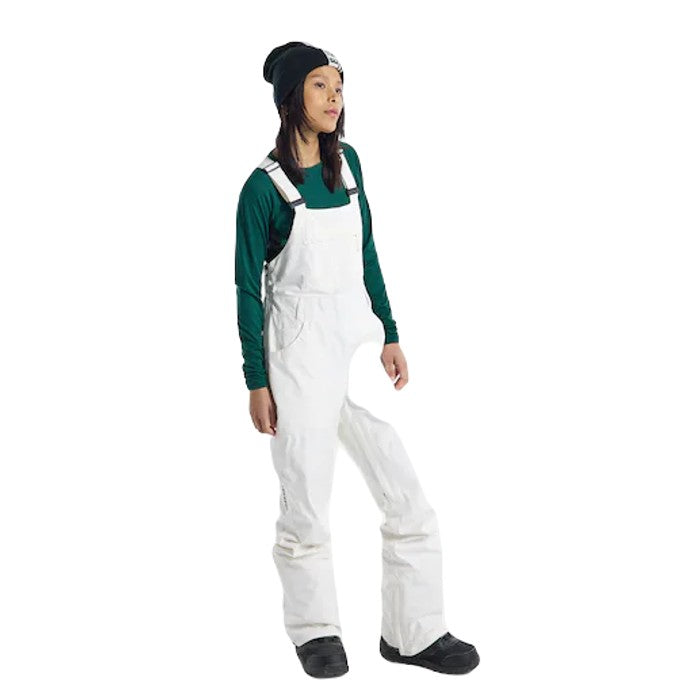 BURTON W AVALON GORE-TEX 2L BIB SNOWBOARD OVERALL - STOUT WHITE