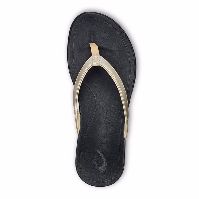 OLUKAI HO'OPIO FLIP FLOPS - BUBBLY BLACK