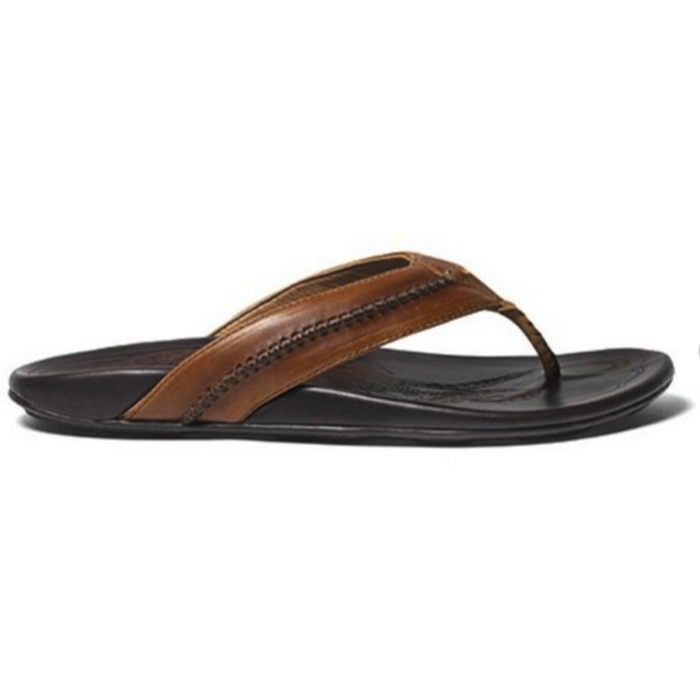 OLUKAI MEA OLA FLIP FLOPS - TAN/DARK JAVA