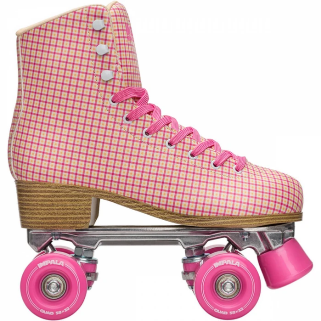 PATINS À ROULETTES IMPALA QUAD - TARTAN ROSE