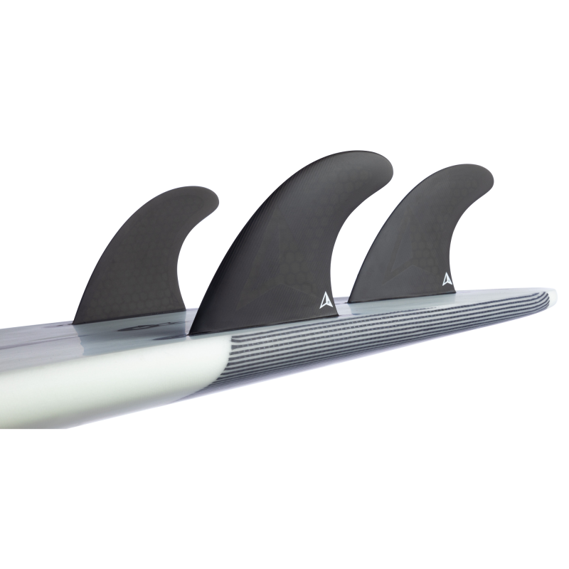 ROAM FUTURES ALL ROUND THRUSTER 3 FINS SET SINGLE TAB - BLACK