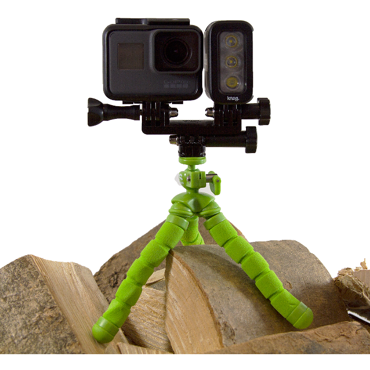 QUDOS ACTION VIDEOLAMP - BLACK + MINI BENDY STATIEF - GREEN COMBI DEAL