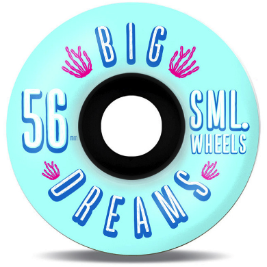 SML. WHEELS SUCCULENT V-CUT CRUISER 92A SKATEBOARD WHEELS 56 MM - DESERT BLUES